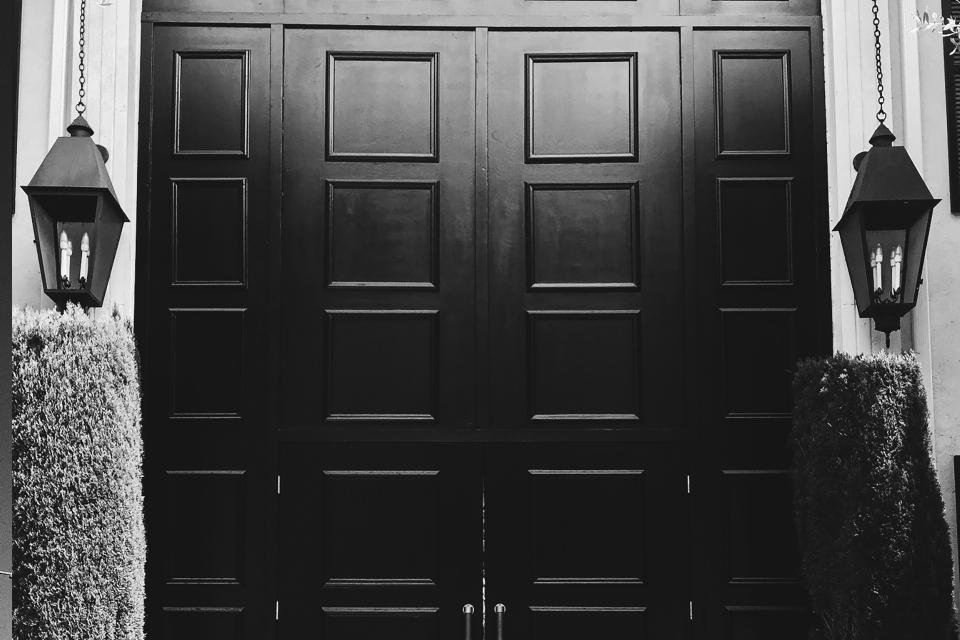 Black garage doors on a Chermside home